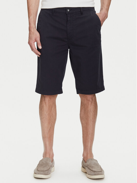 Baldessarini Шорти от плат B1 16939.2402 Тъмносин Slim Fit за Мъже цена