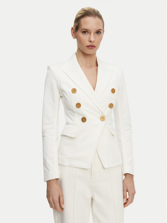 Balmain Сако DF1SG170DB69 Бял Slim Fit за Жени цена
