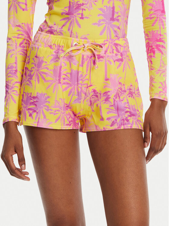 Banana Moon Плажни шорти Tiwi Print JWF22 Жълт Regular Fit за Жени цена