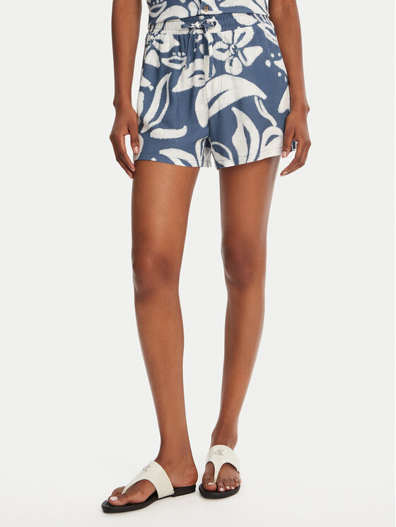 Banana Moon Шорти от плат William Floreal MHX74 Син Loose Fit за Жени цена