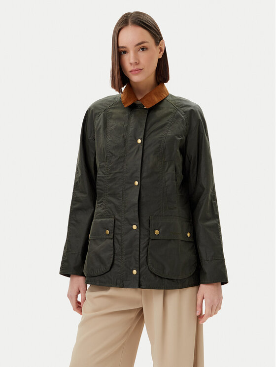 Barbour Преходно яке Beadnell Wax LWX0827OL51 Зелен Regular Fit за Жени цена