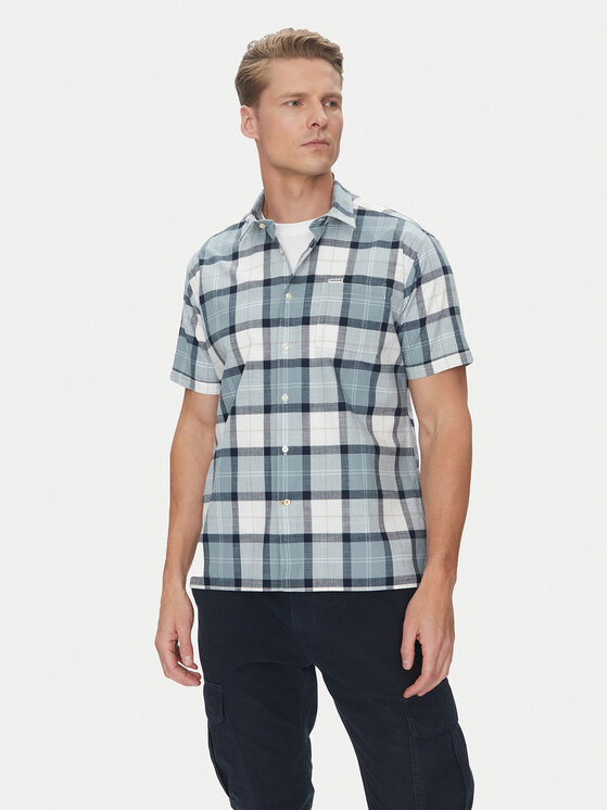 Barbour Риза Douglas MSH5077TN45 Сив Regular Fit за Мъже цена