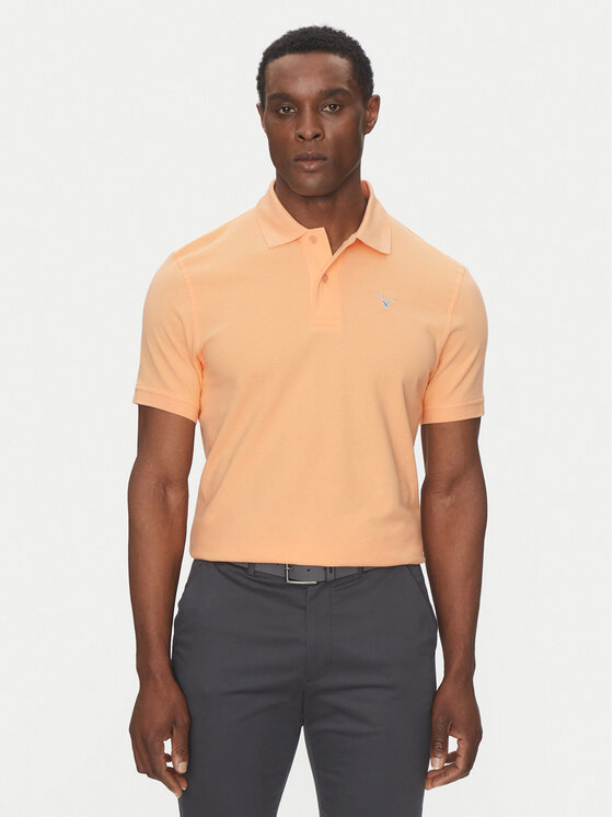 Barbour Тениска с яка и копчета Original Sports MML0358CO12 Оранжев Tailored Fit за Мъже цена