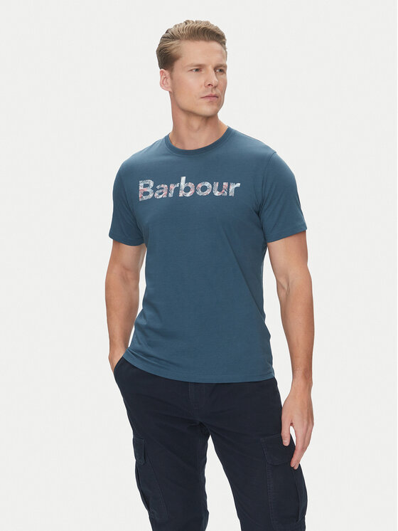 Barbour Тишърт Devon MTS1391BU18 Тъмносин Regular Fit за Мъже цена