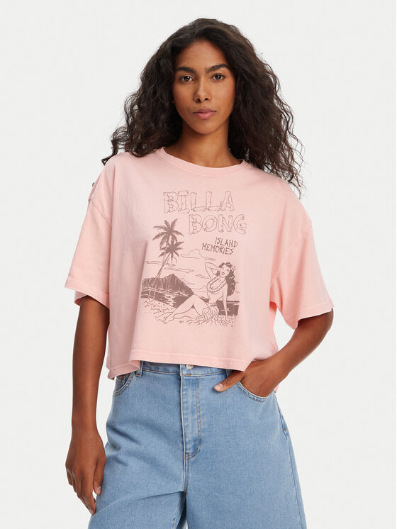 Billabong Тишърт Island Memories EBJZT00427 Коралов Oversize за Жени цена