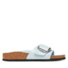 Birkenstock Чехли Madrid Big Buckle Hex 1030364 Светлосиньо цвят на ниска цена