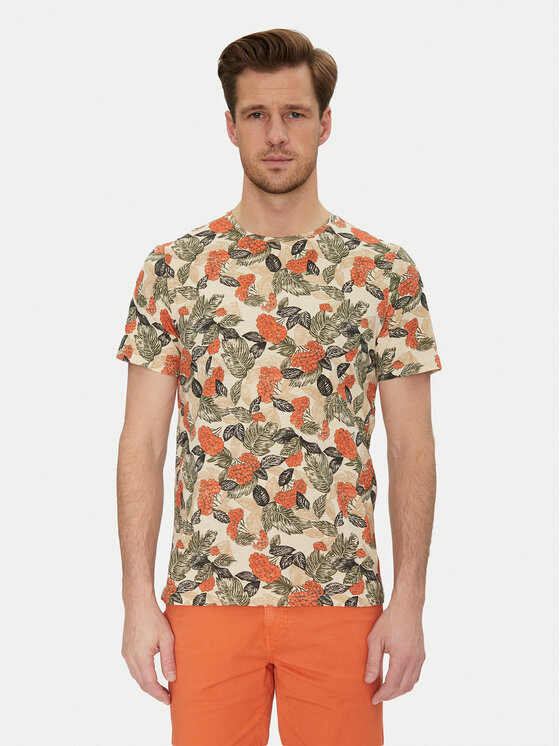 Blend Тишърт 20717778 Бежов Regular Fit за Мъже цена