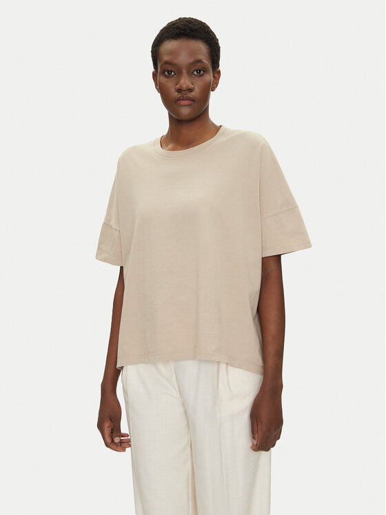 Bomboogie Тишърт TW7441TJOR5 Бежов Relaxed Fit за Жени цена