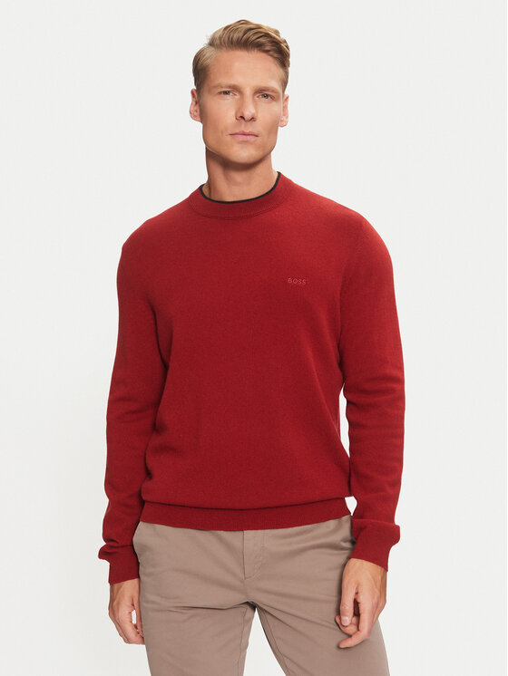 Boss Пуловер 50526844 Червен Regular Fit за Мъже цена