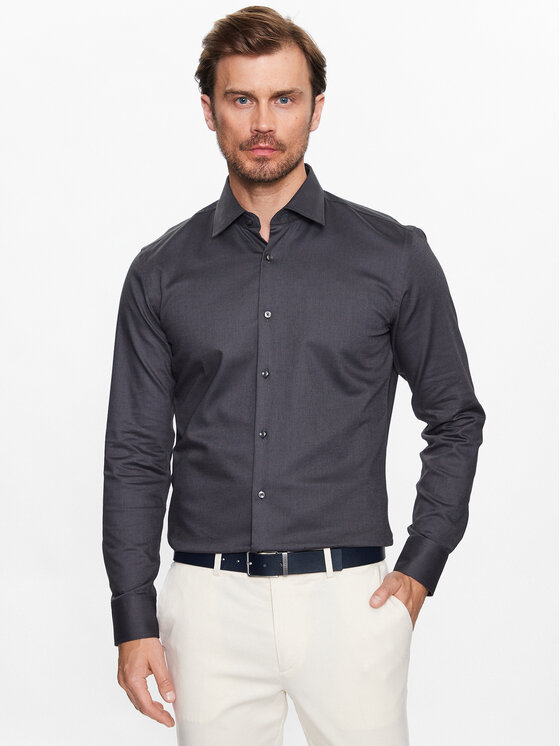 Boss Риза 50470583 Сив Slim Fit за Мъже цена