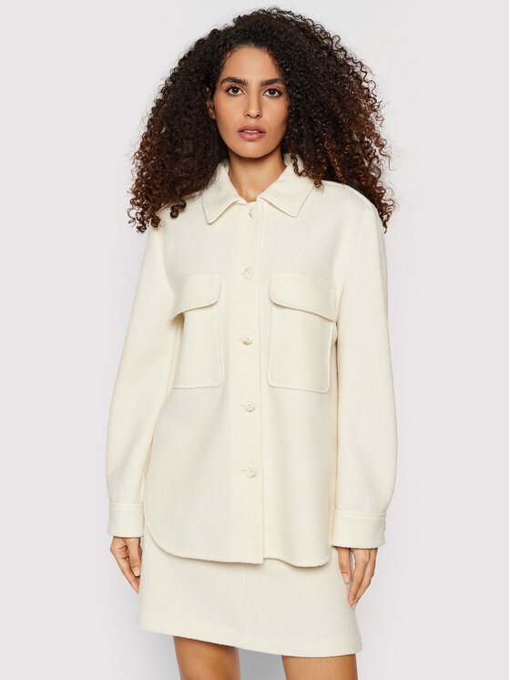 Boss Риза C_Jukida 50466649 Екрю Relaxed Fit за Жени цена