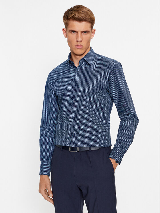 Boss Риза H-Hank-Kent-C1-214 50478620 Тъмносин Slim Fit за Мъже цена