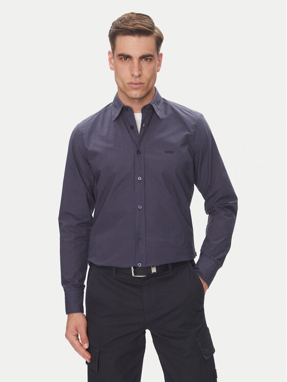 Boss Риза Relegant 50518304 Тъмносин Regular Fit за Мъже цена