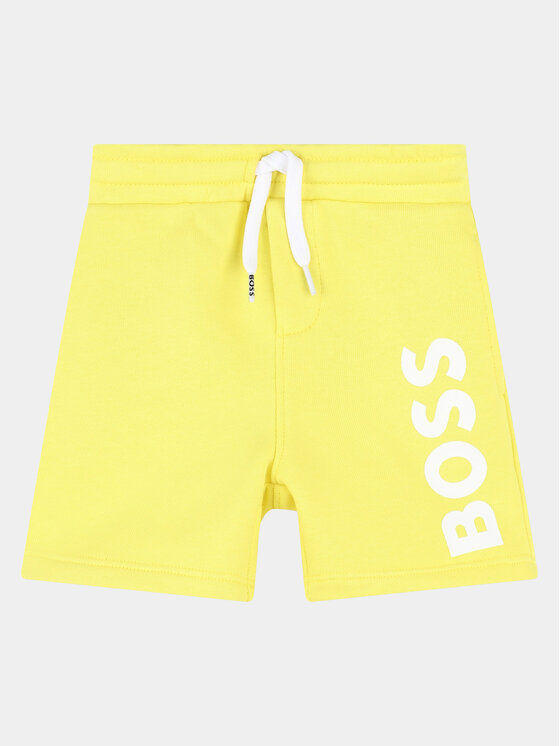 Boss Спортни шорти J50580 M Жълт Regular Fit за Момчета цена