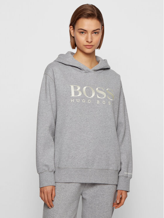 Boss Суитшърт C_Edelight_Active 50457385 Сив Relaxed Fit за Жени цена