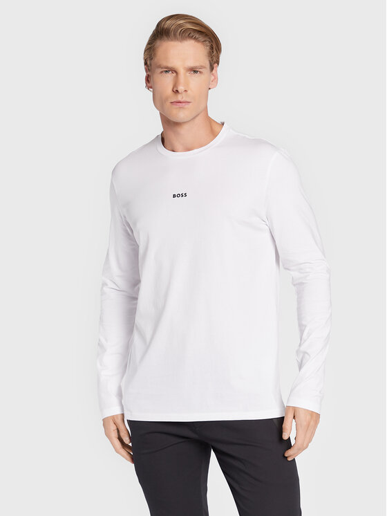 Boss Тениска с дълъг ръкав TChark 50473286 Бял Regular Fit за Мъже цена