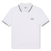 Boss Тениска с яка и копчета J25P26 S Бял Regular Fit за Момчета цена