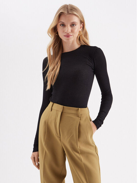 Bruuns Bazaar Блуза Angela BBW1071N Черен Slim Fit за Жени цена