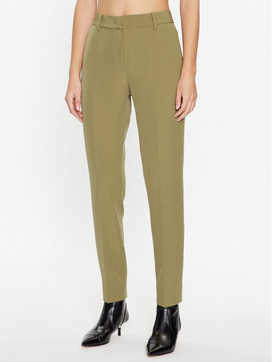 Bruuns Bazaar Текстилни панталони Rubysus BBW3165  Зелен Slim Fit за Жени цена