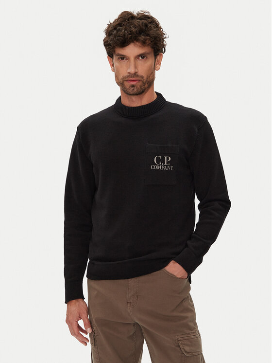 C.P. Company Пуловер 19CMKN061A110432A Черен Regular Fit за Мъже цена