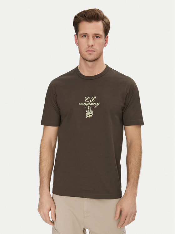 C.P. Company Тишърт 18CMTS109A110301W Зелен Regular Fit за Мъже цена