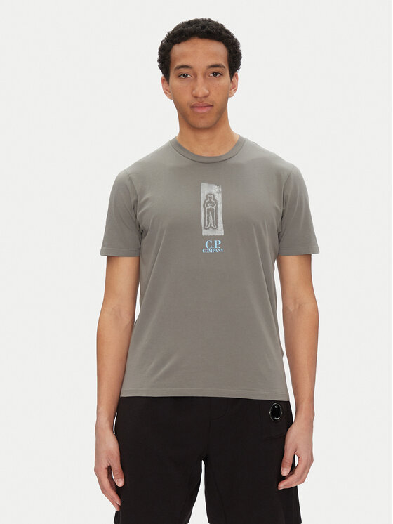 C.P. Company Тишърт 18CMTS310A005431G Сив Regular Fit за Мъже цена