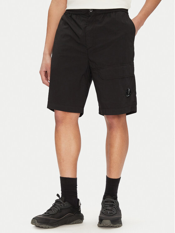 C.P. Company Шорти от плат 18CMBE172A006439G Черен Relaxed Fit за Мъже цена