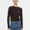 Calvin Klein Jeans Блуза Embro Badge J20J222884 Черен Regular Fit за Жени цена