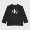 Calvin Klein Jeans Блуза Monogram IN0IN00005 Черен Regular Fit цвят на ниска цена