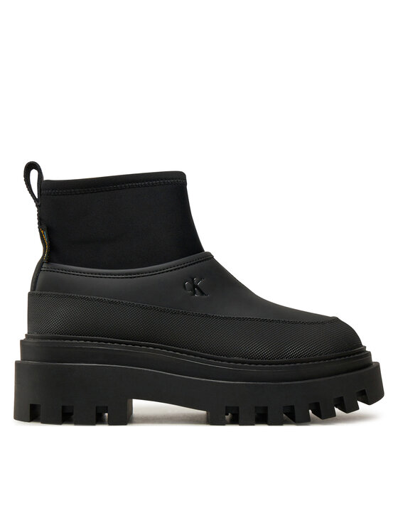 Calvin Klein Jeans Гумени ботуши Flatform Rainboot Low Mg R YW0YW01560 Черен за Жени цена