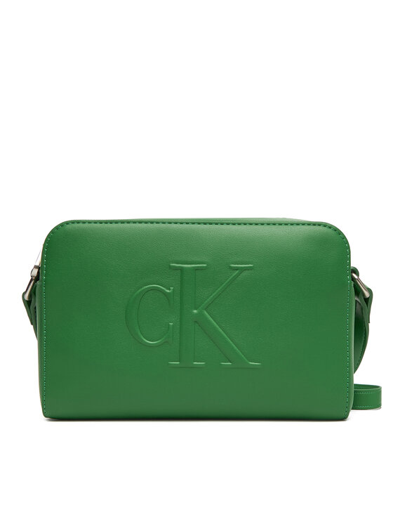 Calvin Klein Jeans Дамска чанта Sculpted Ew Camera Bag LV04K3036G Зелен за Жени цена