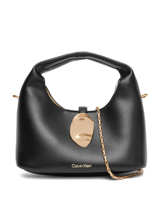 Calvin Klein Jeans Дамска чанта Stone Lock Slouchy Crossbody Bag LV04K3177G Черен за Жени цена