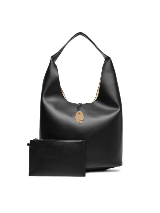 Calvin Klein Jeans Дамска чанта Stone Lock Slouchy Large Shoulde LV04K3149G Черен за Жени цена