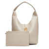 Calvin Klein Jeans Дамска чанта Stone Lock Slouchy Small Shoulde LV04K3176G Екрю за Жени цена