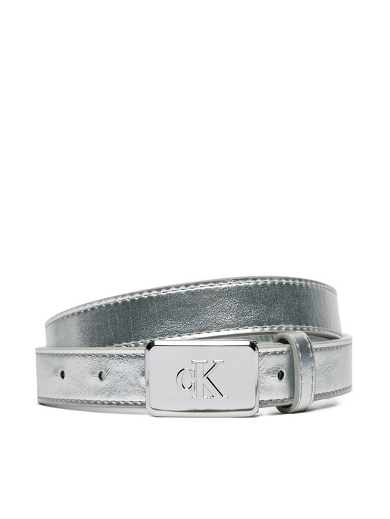 Calvin Klein Jeans Детски колан Metallic Buckle Belt IU0IU00666 Сребрист за Момичета цена