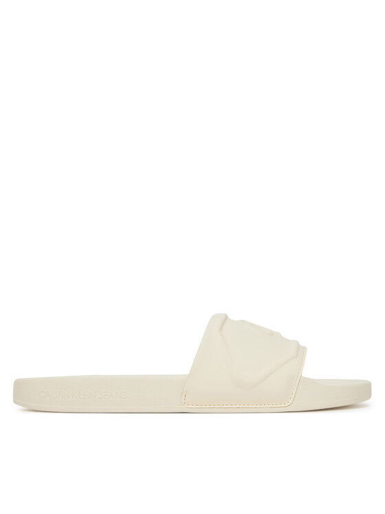 Calvin Klein Jeans Джапанки Slide Pu Hf Mg YW0YW01879 Екрю за Жени цена