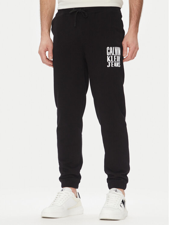 Calvin Klein Jeans Долнище анцуг Painted J30J327535 Черен Regular Fit за Мъже цена