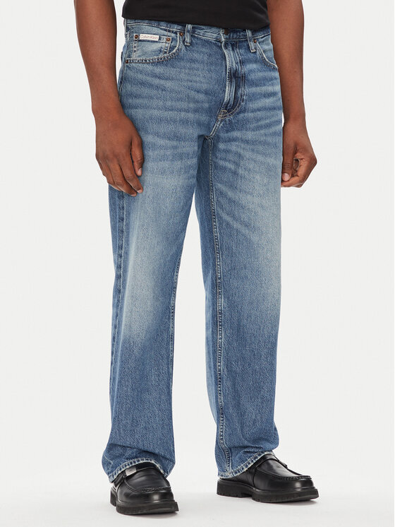 Calvin Klein Jeans Дънки 90s LV04RC761G Син Straight Fit за Мъже цена