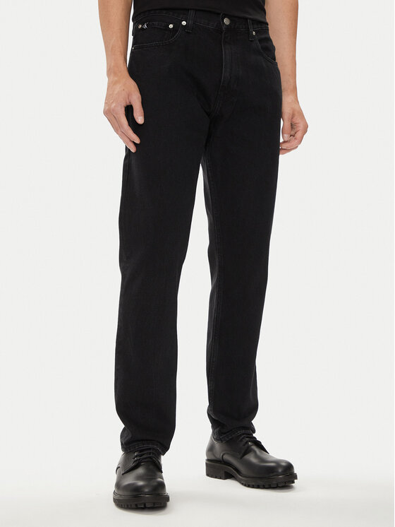 Calvin Klein Jeans Дънки Authentic J30J325721 Черен Straight Fit за Мъже цена