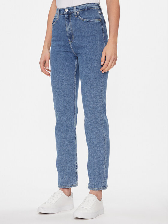 Calvin Klein Jeans Дънки Ckj Dnm Kyro Quartzblue J20J222777 Син Straight Fit за Жени цена