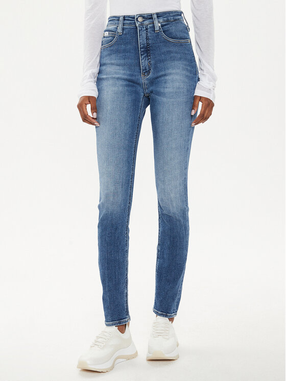 Calvin Klein Jeans Дънки J20J223640 Син Skinny Fit за Жени цена