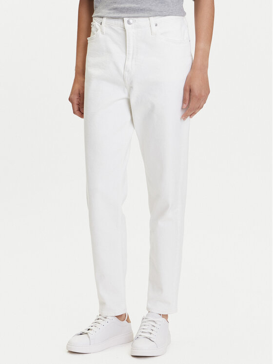 Calvin Klein Jeans Дънки J20J225137 Бял Mom Fit за Жени цена