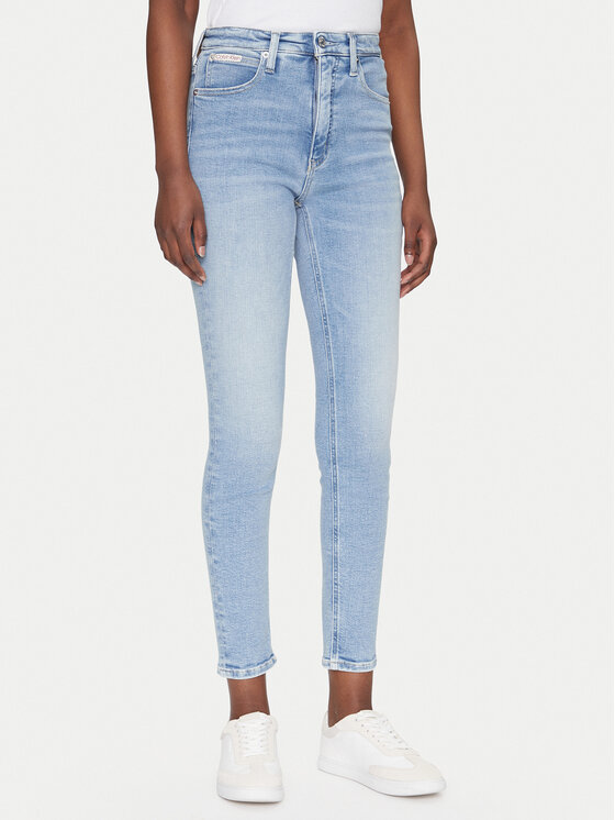 Calvin Klein Jeans Дънки J20J225141 Син Skinny Fit за Жени цена
