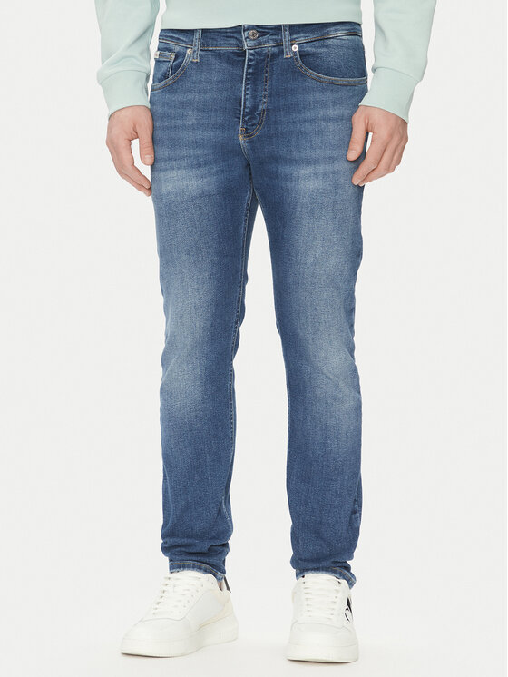 Calvin Klein Jeans Дънки J30J327161 Син Skinny Fit за Мъже цена