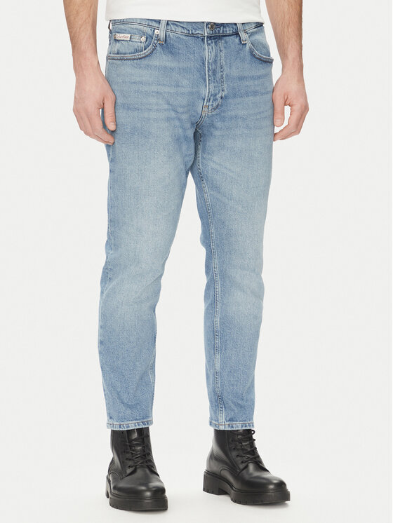 Calvin Klein Jeans Дънки J30J327174 Син Tapered Fit за Мъже цена