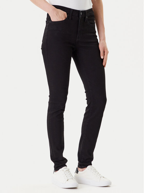 Calvin Klein Jeans Дънки LV047C777G Черен Skinny Fit за Жени цена