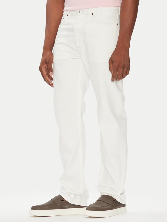 Calvin Klein Jeans Дънки LV04LB781G Бял Straight Fit за Мъже цена
