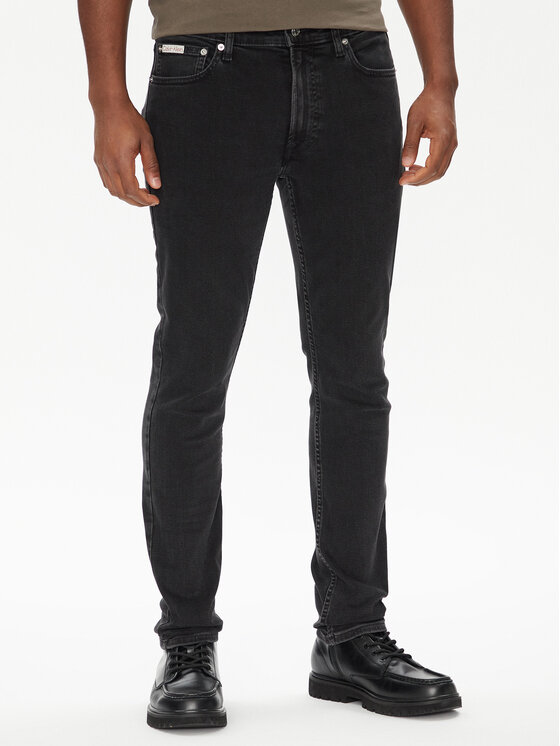 Calvin Klein Jeans Дънки LV04RB722G Черен Skinny Fit за Мъже цена