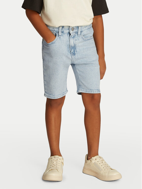 Calvin Klein Jeans Дънкови шорти IB0IB02432 Син Regular Fit за Момчета цена