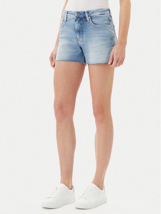 Calvin Klein Jeans Дънкови шорти J20J225158 Син Slim Fit за Жени цена